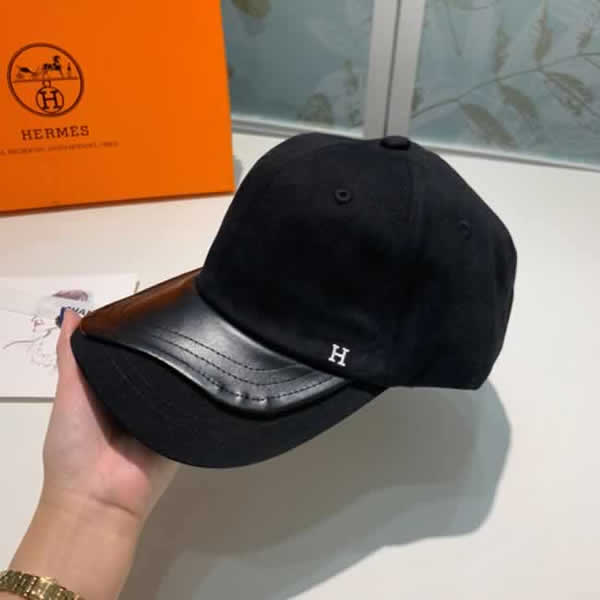 Fashion Unisex Hermes Leather Hat Autumn Hats For Women Men Female hat