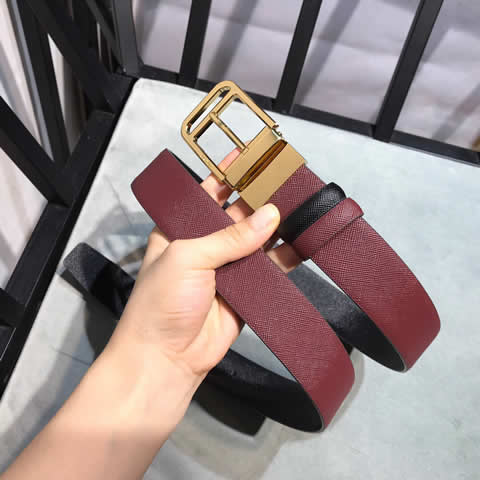 Fake Prada High Quality Male Belt Cow Buckle Belt Genuine Leather Belts For Men Fashion 04