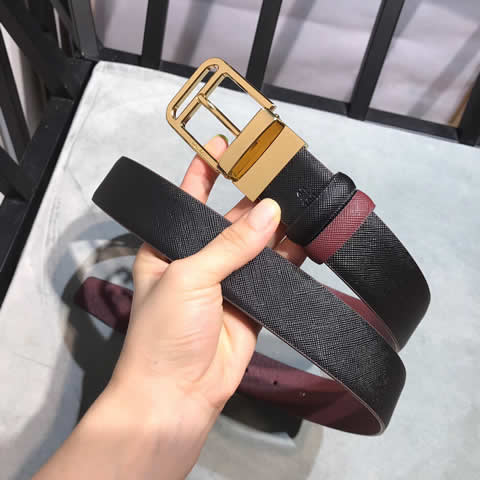 Fake Prada High Quality Male Belt Cow Buckle Belt Genuine Leather Belts For Men Fashion 05