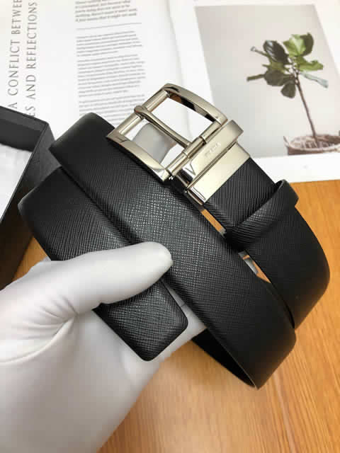 Fake Prada High Quality Male Belt Cow Buckle Belt Genuine Leather Belts For Men Fashion 14