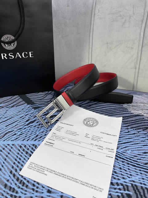 Replica Versace Fashion Top Quality Belts For Men Genuine Leather Belt Men Luxury Designer Strap Male Metal Belt 08