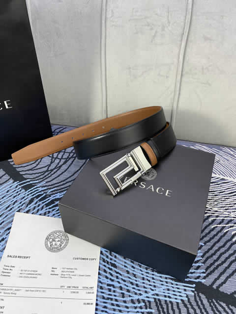 Replica Versace Fashion Top Quality Belts For Men Genuine Leather Belt Men Luxury Designer Strap Male Metal Belt 09