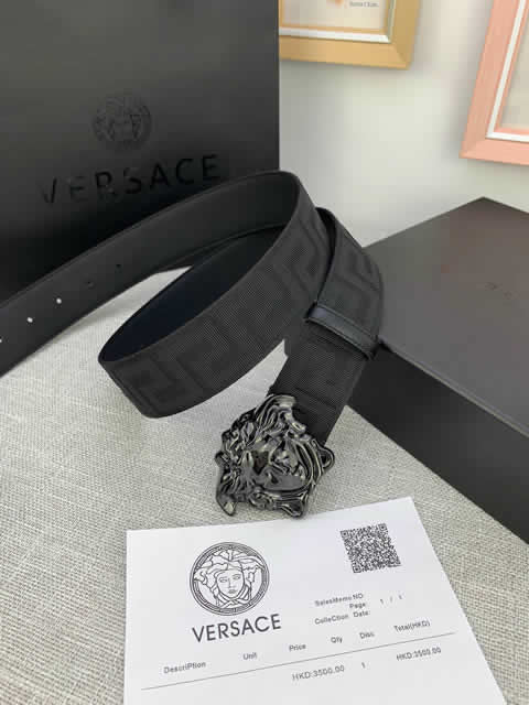 Replica Versace Fashion Top Quality Belts For Men Genuine Leather Belt Men Luxury Designer Strap Male Metal Belt 25