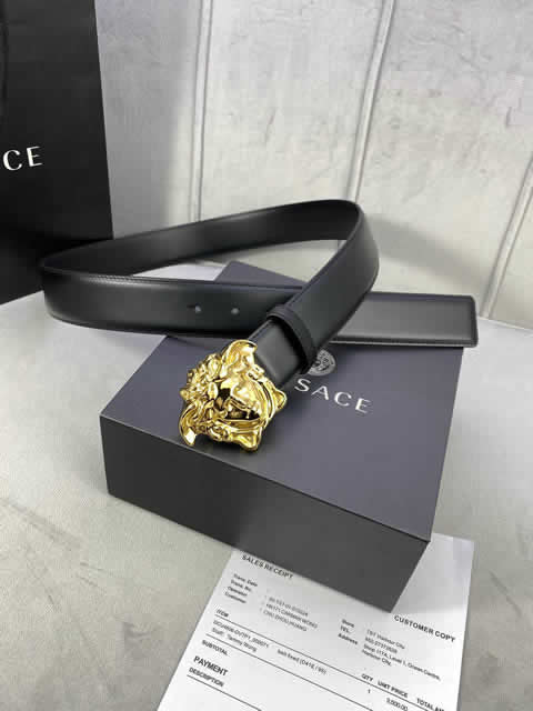 Replica Versace Fashion Top Quality Belts For Men Genuine Leather Belt Men Luxury Designer Strap Male Metal Belt 40