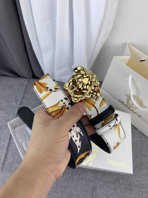 Fake Versace New Business Casual Belt Women Top Quality Genuine Leather Belts For Male Metal Buckle Women Fashion Luxury Belt 03
