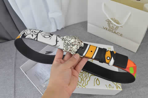 Fake Versace New Business Casual Belt Women Top Quality Genuine Leather Belts For Male Metal Buckle Women Fashion Luxury Belt 15