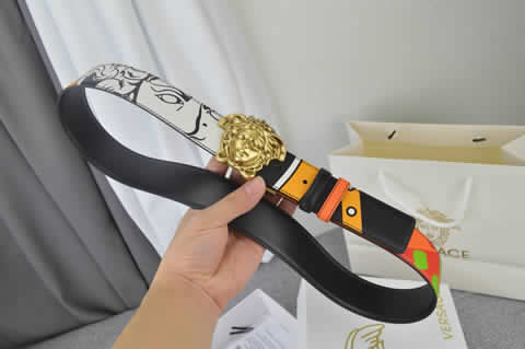 Fake Versace New Business Casual Belt Women Top Quality Genuine Leather Belts For Male Metal Buckle Women Fashion Luxury Belt 16