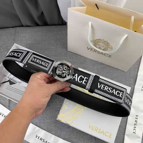Fake Versace New Business Casual Belt Women Top Quality Genuine Leather Belts For Male Metal Buckle Women Fashion Luxury Belt 31