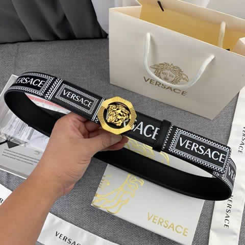 Fake Versace New Business Casual Belt Women Top Quality Genuine Leather Belts For Male Metal Buckle Women Fashion Luxury Belt 32