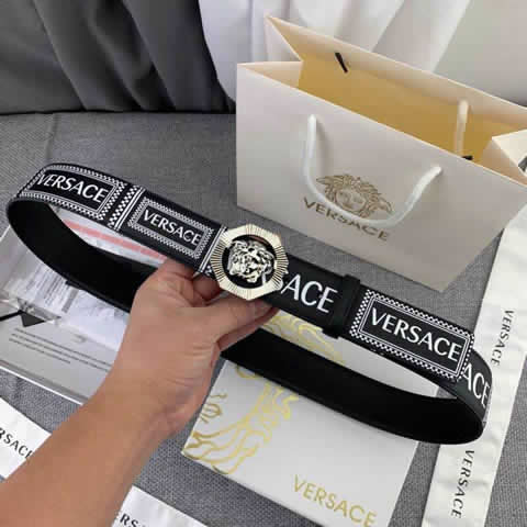 Fake Versace New Business Casual Belt Women Top Quality Genuine Leather Belts For Male Metal Buckle Women Fashion Luxury Belt 33