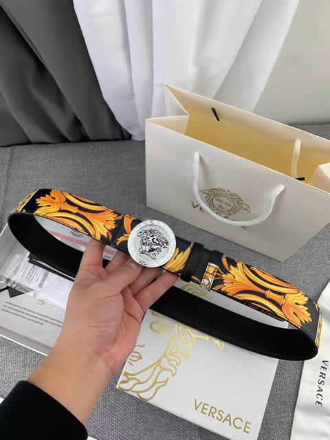 Fake Versace New Business Casual Belt Women Top Quality Genuine Leather Belts For Male Metal Buckle Women Fashion Luxury Belt 34