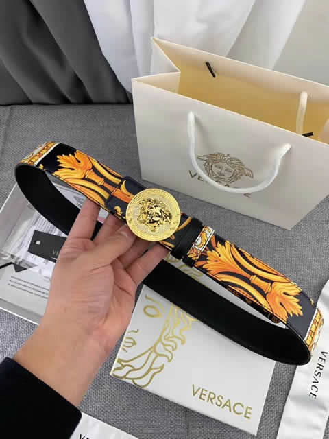 Fake Versace New Business Casual Belt Women Top Quality Genuine Leather Belts For Male Metal Buckle Women Fashion Luxury Belt 35