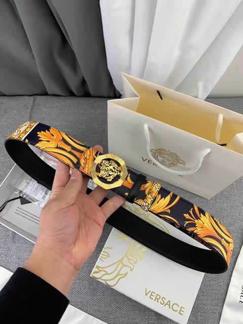Fake Versace New Business Casual Belt Women Top Quality Genuine Leather Belts For Male Metal Buckle Women Fashion Luxury Belt 37
