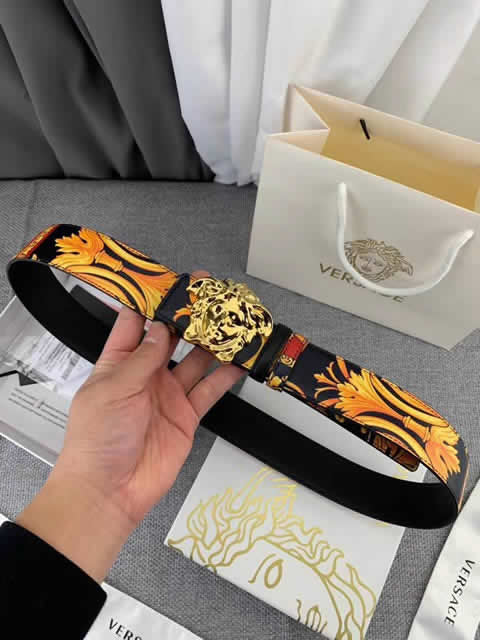 Fake Versace New Business Casual Belt Women Top Quality Genuine Leather Belts For Male Metal Buckle Women Fashion Luxury Belt 42