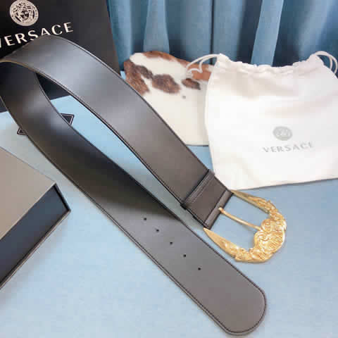 Fake Versace New Business Casual Belt Women Top Quality Genuine Leather Belts For Male Metal Buckle Women Fashion Luxury Belt 58