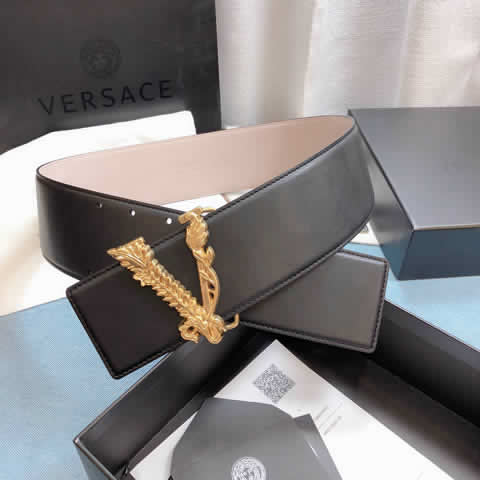 Fake Versace New Business Casual Belt Women Top Quality Genuine Leather Belts For Male Metal Buckle Women Fashion Luxury Belt 61