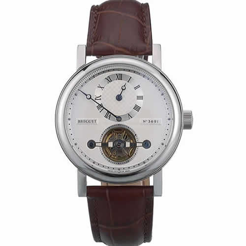 Breguet Classique Complications Stainless Steel Case Brown Leather Strap 80159