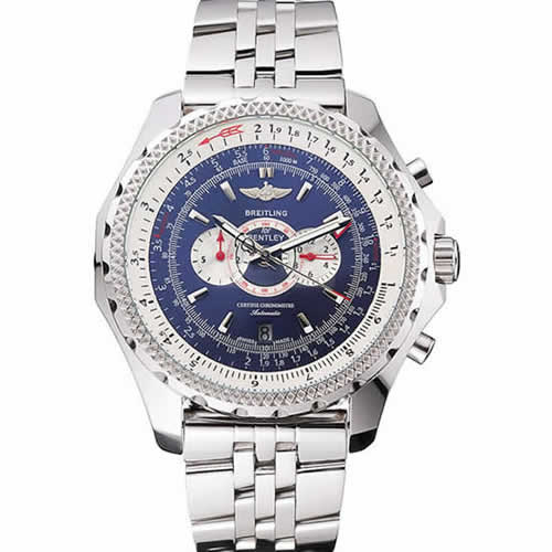 Breitling Bentley Supersports Blue Dial Stainless Steel Case And Bracelet 622221