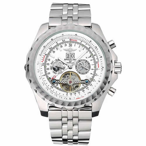 Breitling Bentley Mulliner Tourbillon White Dial Stainless Steel Case And Bracelet  622732