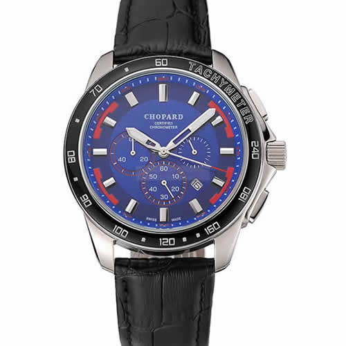 Chopard Mille Miglia GTS Blue Dial Black Leather Bracelet 1453998