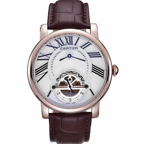 Cartier Rotonde Flying Tourbillon White Dial 621940