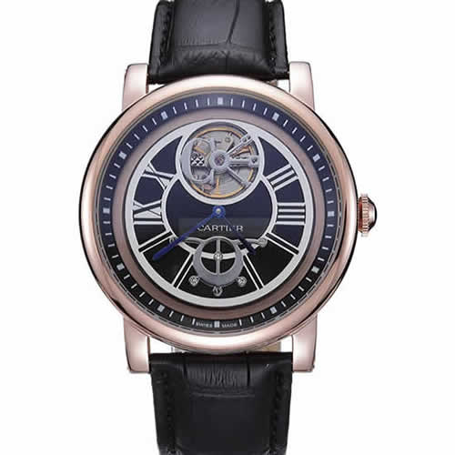 Cartier Rotonde Flying Tourbillon Black Dial 621944