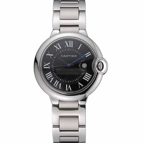 Cartier Ballon Bleu 42mm Black Dial Stainless Steel Case And Bracelet