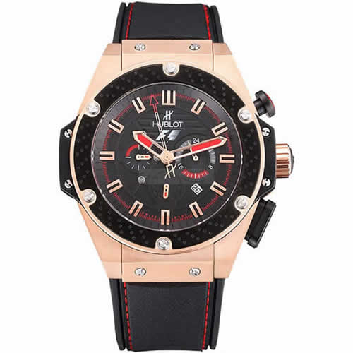 Hublot Big Bang King Power Formula 1 Gold Case Black Dial 622249