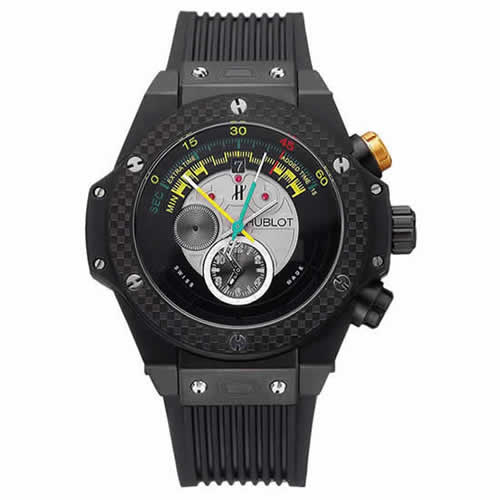 Hublot Big Bang Unico Bi-Retrograde Chrono King Black Steel Case Black Rubber Strap  622771