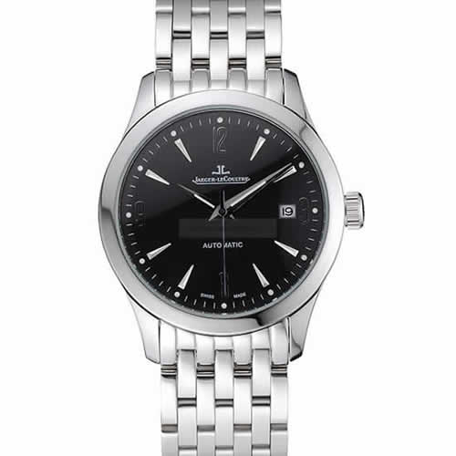 Jaeger LeCoultre Master Black Dial Stainless Steel Bezel Stainless Steel Band  622093