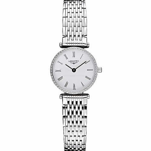 Longines La Grande Classique Stainless Steel White Dial Diamond Bezel Femme  622110