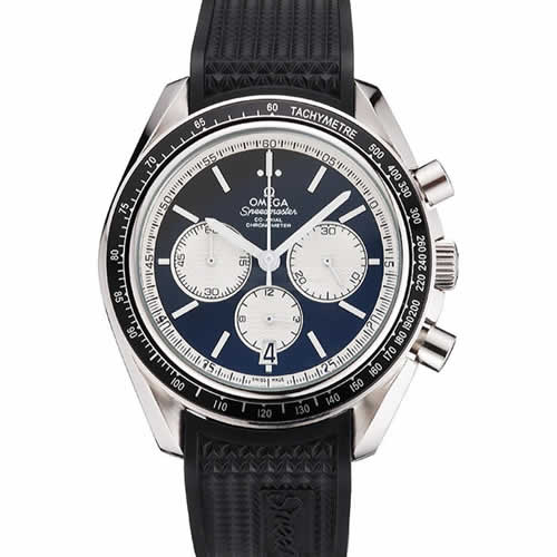 Omega Speedmaster Black Rubber Strap Black Dial  622041