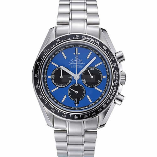 Omega Speedmaster Blue Grey Stainless Steel Strap  622053