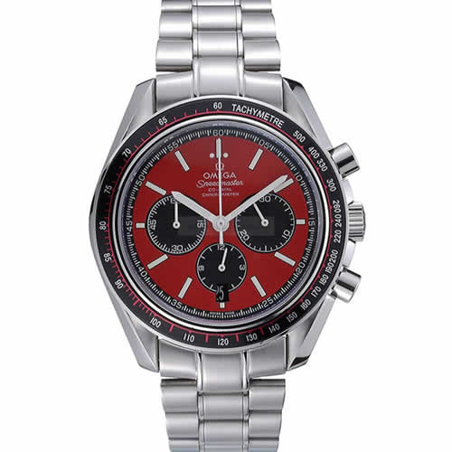 Omega Speedmaster Red Grey Stainless Steel Strap  622054