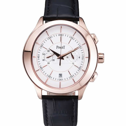 Piaget Gouverneur Chronograph Rose Gold White Dial 621980