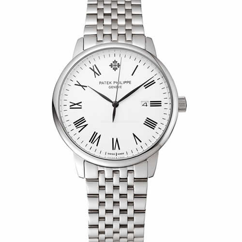 Patek Philippe Calatrava White Dial Stainless Steel Case And Bracelet 1453833