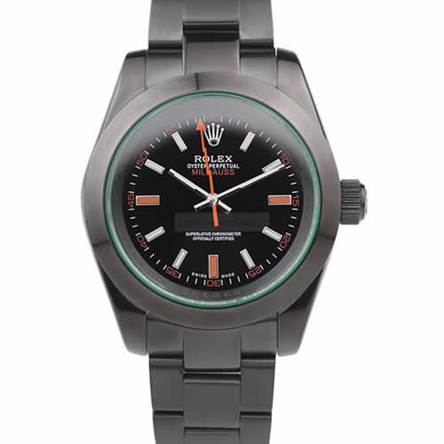 Rolex Milgauss Pro-Hunter Tinted Green Saphire Black Dial