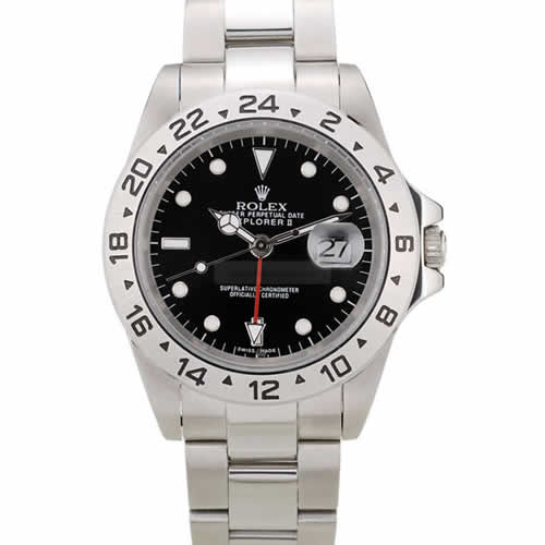 Rolex Explorer Stainless Steel Bezel Black Dial