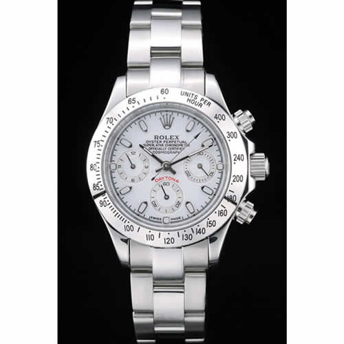 Rolex Daytona Lady Stainless Steel Case White Dial Tachymeter