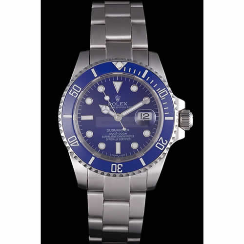 Rolex Submariner Stainless Steel Link Bracelet Blue Dial  621687