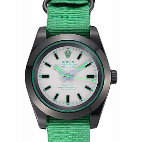 Rolex Milgauss Bamford Green Nylon Strap 622004