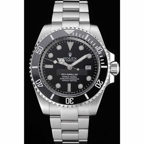 Rolex Sea Dweller Black Dial Stainless Steel Case And Bracelet  622837