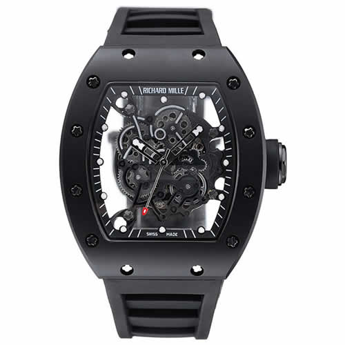 Richard Mille RM 055 Bubba Watson Black Case Black Rubber Bracelet 1454199