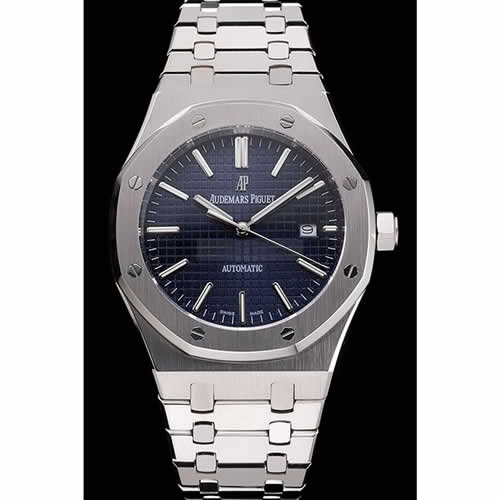 Swiss Audemars Piguet Royal Oak Blue Dial Stainless Steel Case And Bracelet