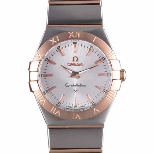 Omega Constellation Rose Gold Bezel Two Tone Band som101  621481