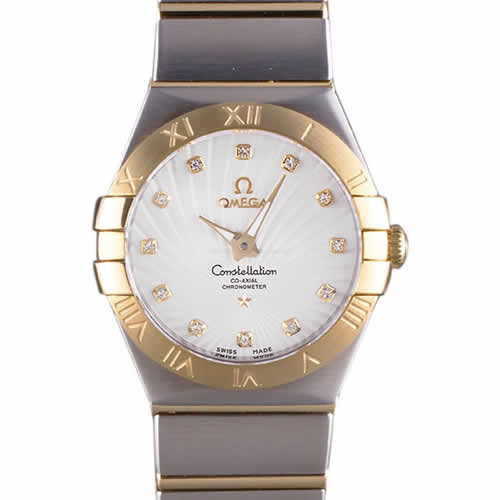 Omega Constellation Gold Bezel Two Tone Band som95  621475