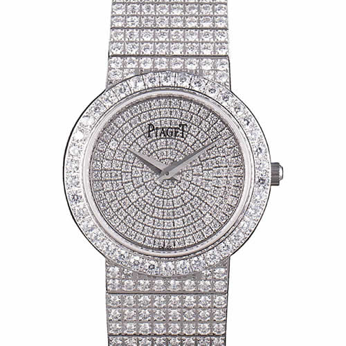 Piaget Swiss Limelight Diamonds Encrusted Stainless Steel Watch 80297