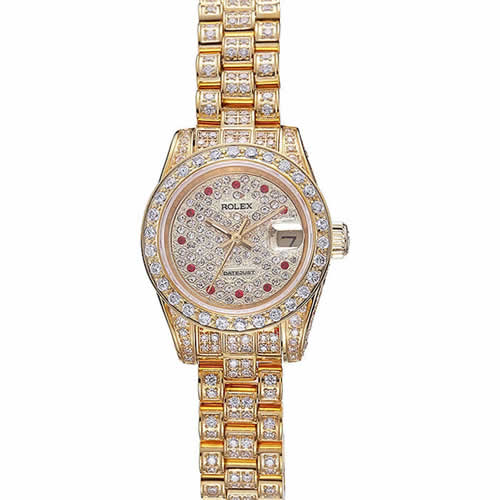 Swiss Rolex DateJust Diamond Dial Gold 622024