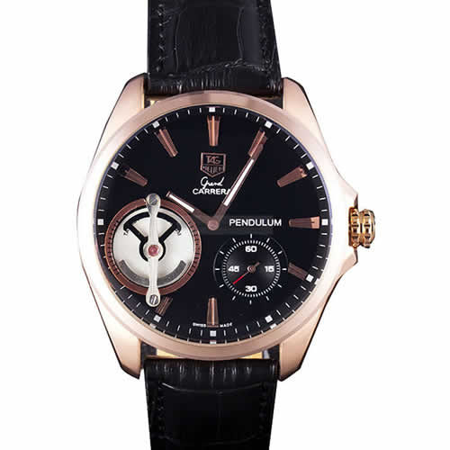 Tag Heuer Carrera Pendulum Black Leather Strap 7919