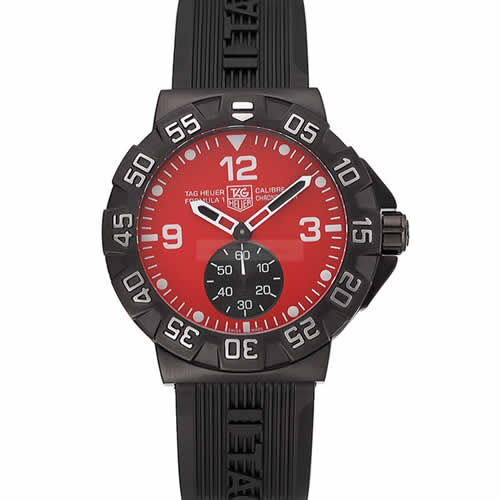 Tag Heuer Formula One Grande Date Red Dial Rubber Bracelet 622277